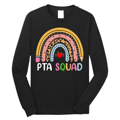 PTA Squad Leopard Rainbow Physical Therapist Assistant PTA Long Sleeve Shirt