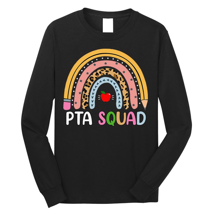 PTA Squad Leopard Rainbow Physical Therapist Assistant PTA Long Sleeve Shirt