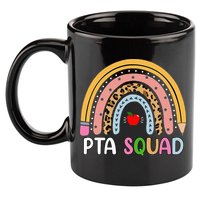 PTA Squad Leopard Rainbow Physical Therapist Assistant PTA 11oz C Handle Ceramic Mug