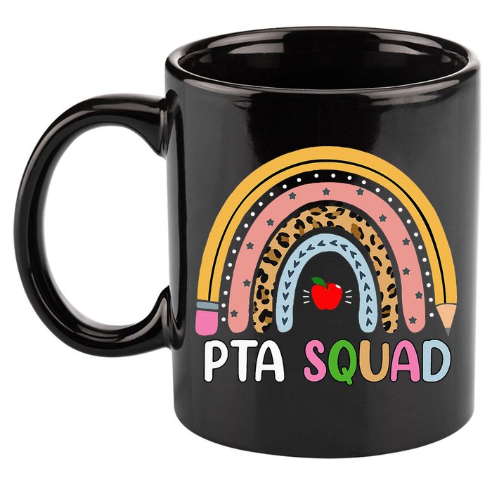 PTA Squad Leopard Rainbow Physical Therapist Assistant PTA 11oz C Handle Ceramic Mug