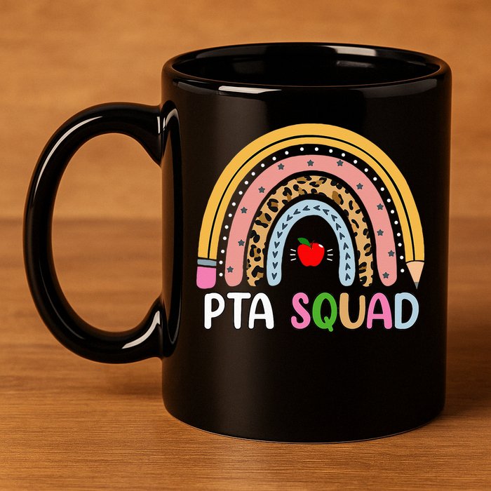 PTA Squad Leopard Rainbow Physical Therapist Assistant PTA 11oz C Handle Ceramic Mug