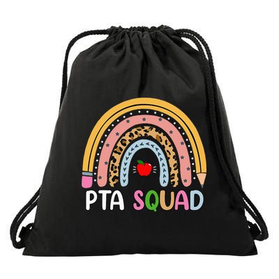 PTA Squad Leopard Rainbow Physical Therapist Assistant PTA Drawstring Bag
