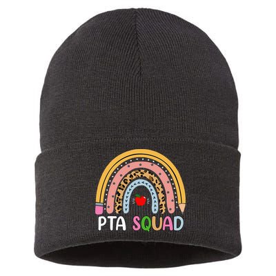 PTA Squad Leopard Rainbow Physical Therapist Assistant PTA Sustainable Knit Beanie
