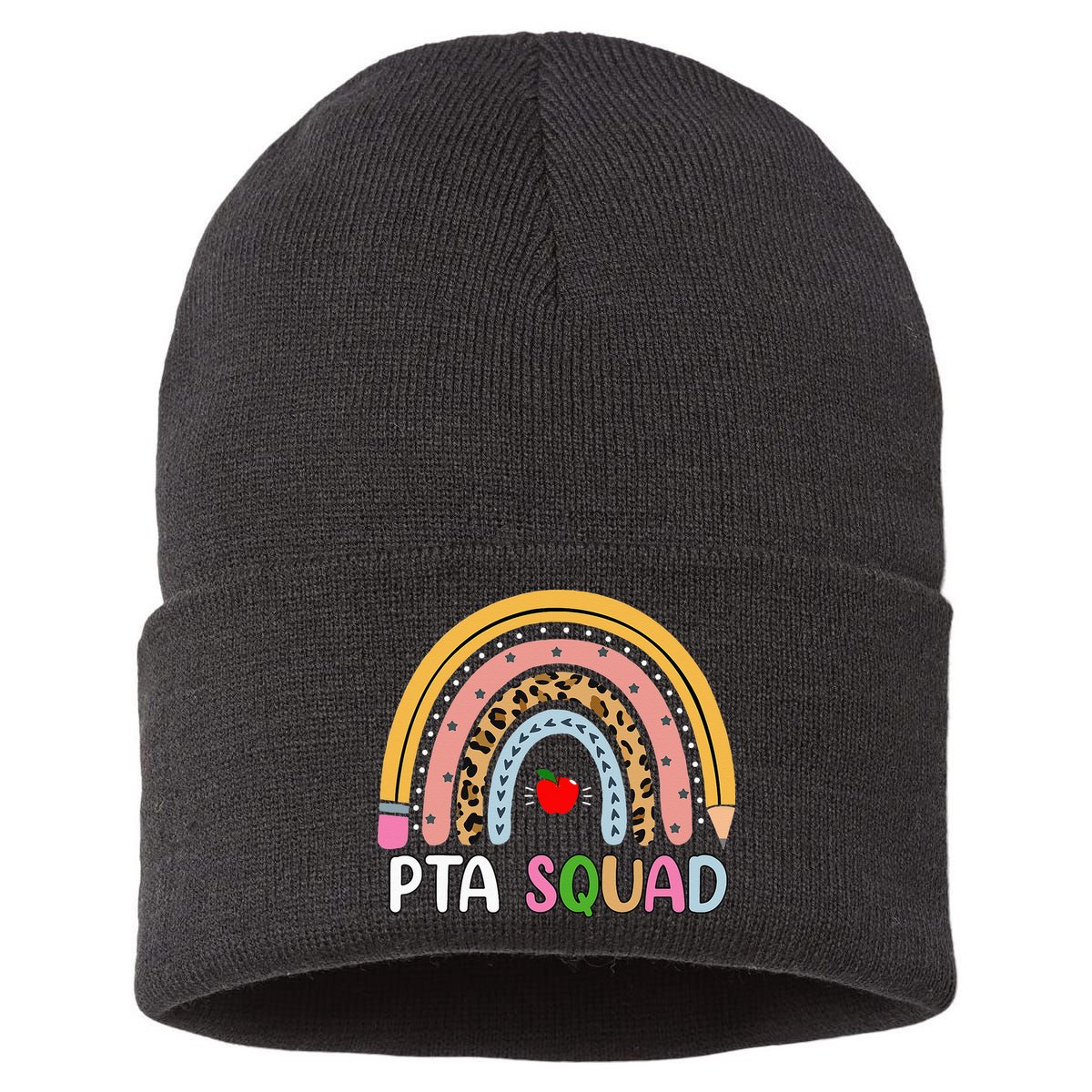 PTA Squad Leopard Rainbow Physical Therapist Assistant PTA Sustainable Knit Beanie