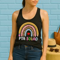 PTA Squad Leopard Rainbow Physical Therapist Assistant PTA Womens Tank Top