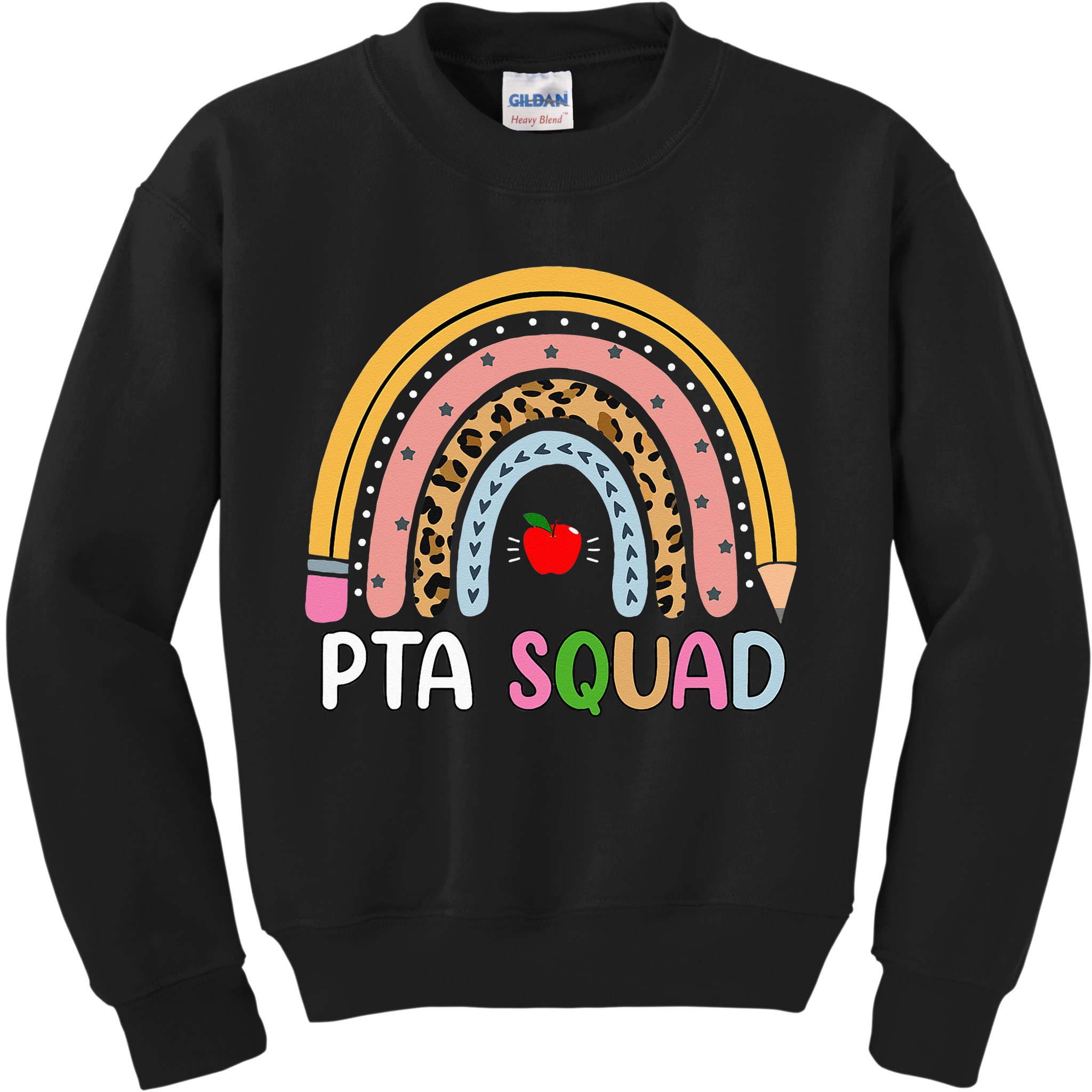 PTA Squad Leopard Rainbow Physical Therapist Assistant PTA Kids Sweatshirt