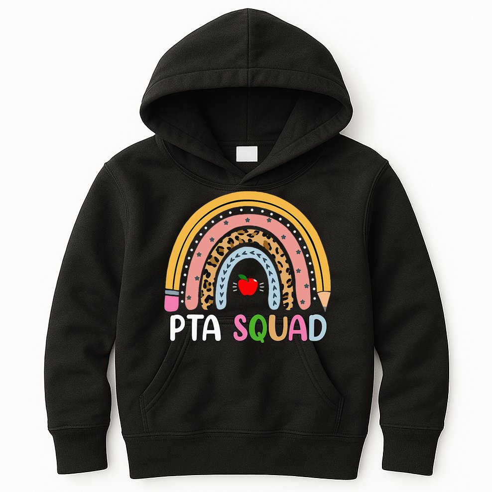 PTA Squad Leopard Rainbow Physical Therapist Assistant PTA Kids Hoodie
