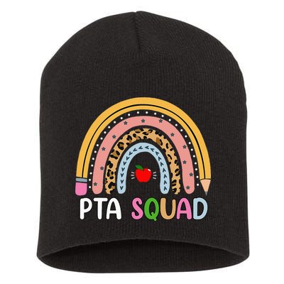 PTA Squad Leopard Rainbow Physical Therapist Assistant PTA Short Acrylic Beanie