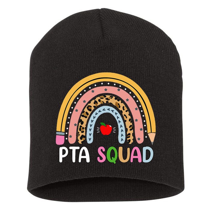 PTA Squad Leopard Rainbow Physical Therapist Assistant PTA Short Acrylic Beanie