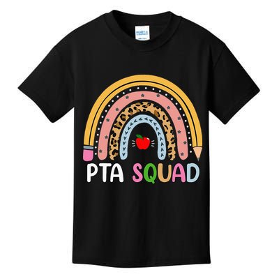 PTA Squad Leopard Rainbow Physical Therapist Assistant PTA Kids T-Shirt