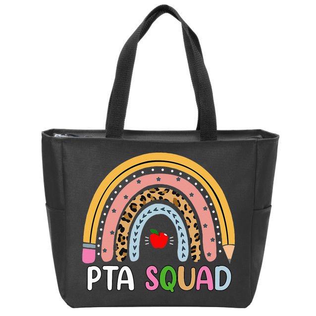 PTA Squad Leopard Rainbow Physical Therapist Assistant PTA Zip Tote Bag