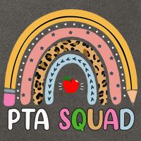 PTA Squad Leopard Rainbow Physical Therapist Assistant PTA Cotton Canvas Backpack