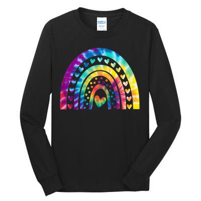 PEACE SIGN LOVE Shirt 60s 70s Tie Dye Hippie Costume Tall Long Sleeve T-Shirt