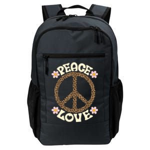 Peace Sign Love 60s 70s Costume Groovy Hippie Theme Party Daily Commute Backpack