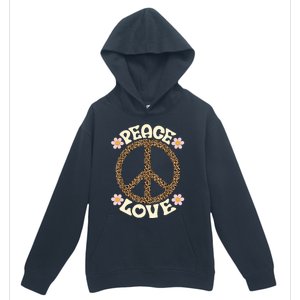 Peace Sign Love 60s 70s Costume Groovy Hippie Theme Party Urban Pullover Hoodie