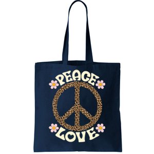 Peace Sign Love 60s 70s Costume Groovy Hippie Theme Party Tote Bag