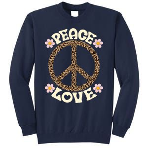 Peace Sign Love 60s 70s Costume Groovy Hippie Theme Party Tall Sweatshirt