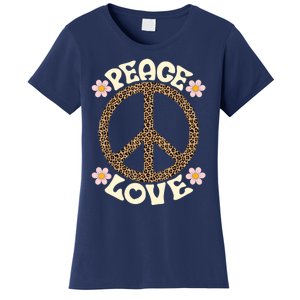 Peace Sign Love 60s 70s Costume Groovy Hippie Theme Party Women's T-Shirt