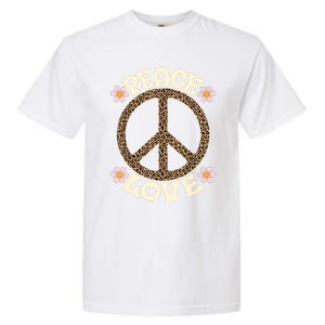 Peace Sign Love 60s 70s Costume Groovy Hippie Theme Party Garment-Dyed Heavyweight T-Shirt