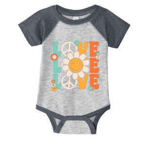 Peace Sign Love 60s 70s 80s Costume Groovy Theme Party Infant Baby Jersey Bodysuit