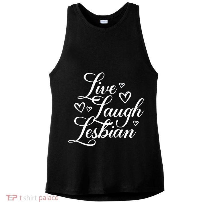 Pander Store Live Laugh Lesbian Ladies PosiCharge Tri-Blend Wicking Tank