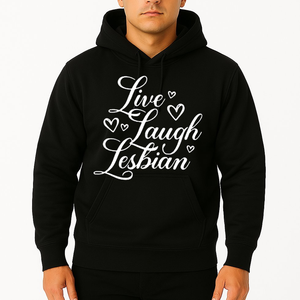 Pander Store Live Laugh Lesbian Hoodie