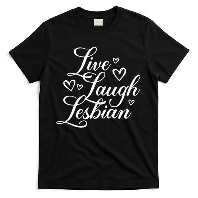 Pander Store Live Laugh Lesbian T-Shirt