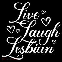 Pander Store Live Laugh Lesbian Drawstring Bag