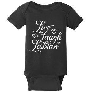 Pander Store Live Laugh Lesbian Baby Bodysuit