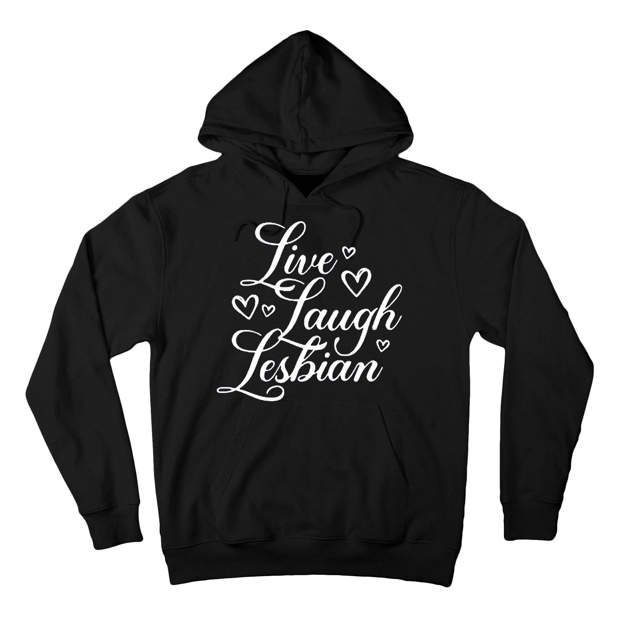 Pander Store Live Laugh Lesbian Tall Hoodie