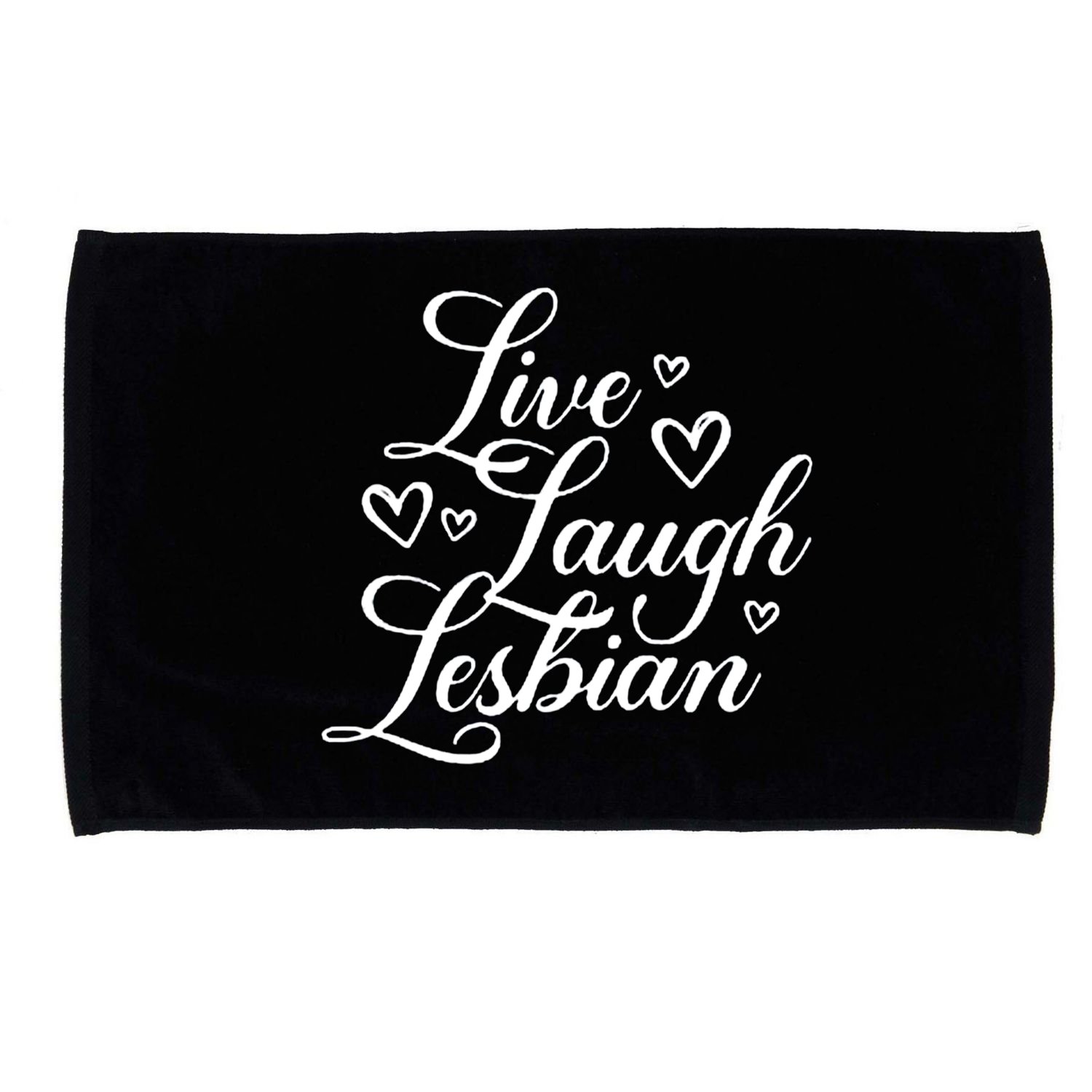 Pander Store Live Laugh Lesbian Microfiber Hand Towel
