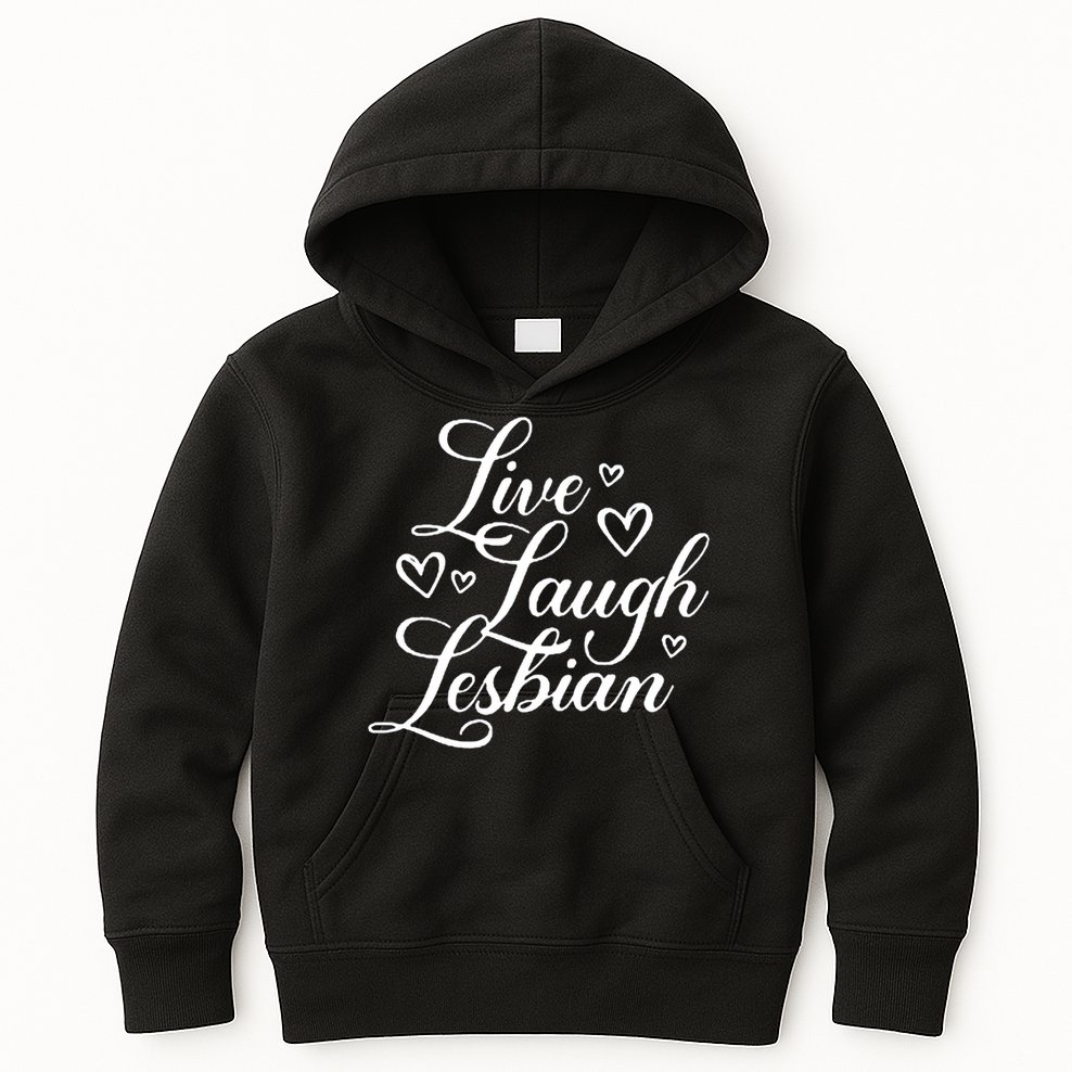 Pander Store Live Laugh Lesbian Kids Hoodie