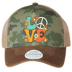 Peace Sign Love 60s 70s Groovy Hippie Theme Party Legacy Tie Dye Trucker Hat