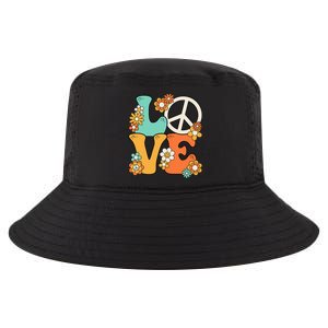 Peace Sign Love 60s 70s Groovy Hippie Theme Party Cool Comfort Performance Bucket Hat