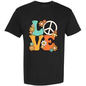 Peace Sign Love 60s 70s Groovy Hippie Theme Party Garment-Dyed Heavyweight T-Shirt