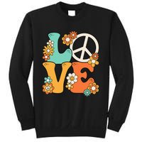 Peace Sign Love 60s 70s Groovy Hippie Theme Party Sweatshirt