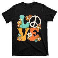 Peace Sign Love 60s 70s Groovy Hippie Theme Party T-Shirt