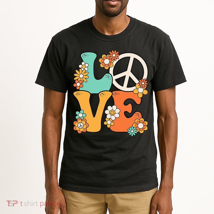 Peace Sign Love 60s 70s Groovy Hippie Theme Party Tall T-Shirt