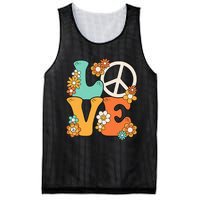 Peace Sign Love 60s 70s Groovy Hippie Theme Party Mesh Reversible Basketball Jersey Tank