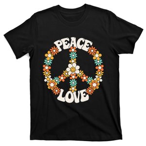 Peace Sign Love 60s 70s Groovy Hippie Theme Party T-Shirt