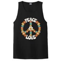 Peace Sign Love 60s 70s Groovy Hippie Theme Party PosiCharge Competitor Tank