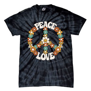 Peace Sign Love 60s 70s Groovy Hippie Theme Party Tie-Dye T-Shirt