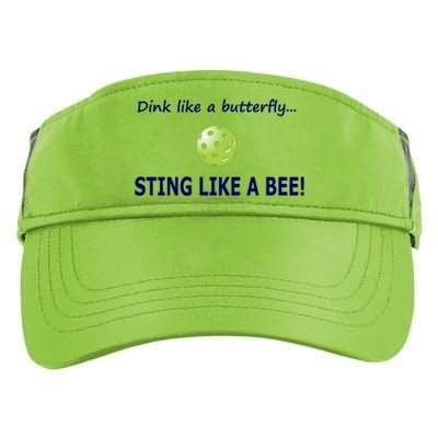 Pickleball Dink like a butterfly Sting Like A Bee Adult Drive Performance Visor