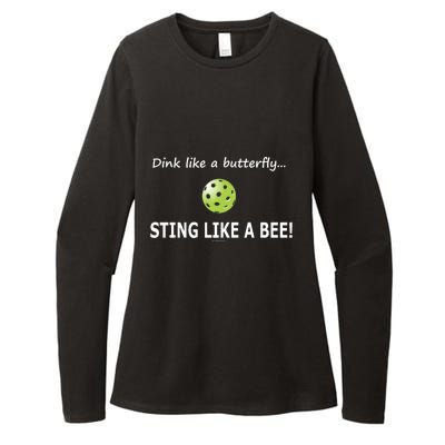 Pickleball Dink like a butterfly Sting Like A Bee Womens CVC Long Sleeve Shirt