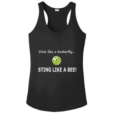 Pickleball Dink like a butterfly Sting Like A Bee Ladies PosiCharge Competitor Racerback Tank