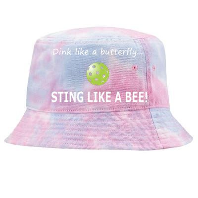 Pickleball Dink like a butterfly Sting Like A Bee Tie-Dyed Bucket Hat