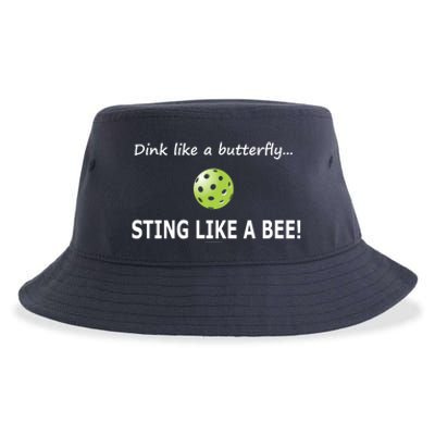 Pickleball Dink like a butterfly Sting Like A Bee Sustainable Bucket Hat