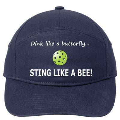 Pickleball Dink like a butterfly Sting Like A Bee 7-Panel Snapback Hat