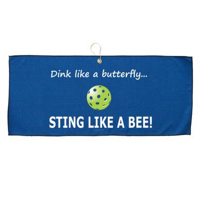 Pickleball Dink like a butterfly Sting Like A Bee Large Microfiber Waffle Golf Towel