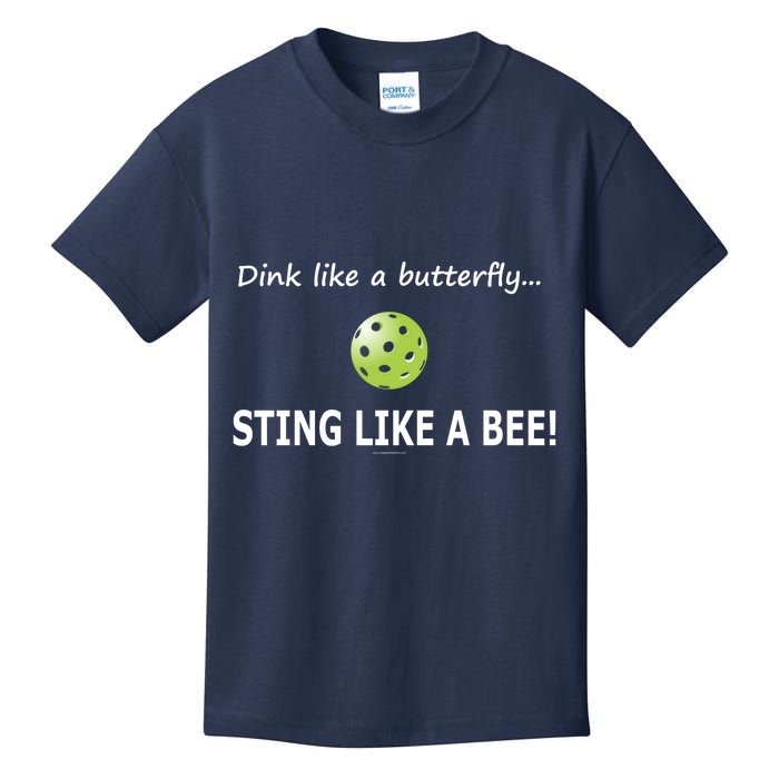 Pickleball Dink like a butterfly Sting Like A Bee Kids T-Shirt